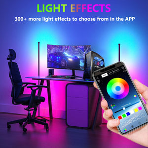 LED 轉角落地燈、APP 和遙控音樂同步/定時/可調光/多種照明模式 RGB 情緒照明適用於客廳、臥室、遊戲室燈、現代家居裝飾